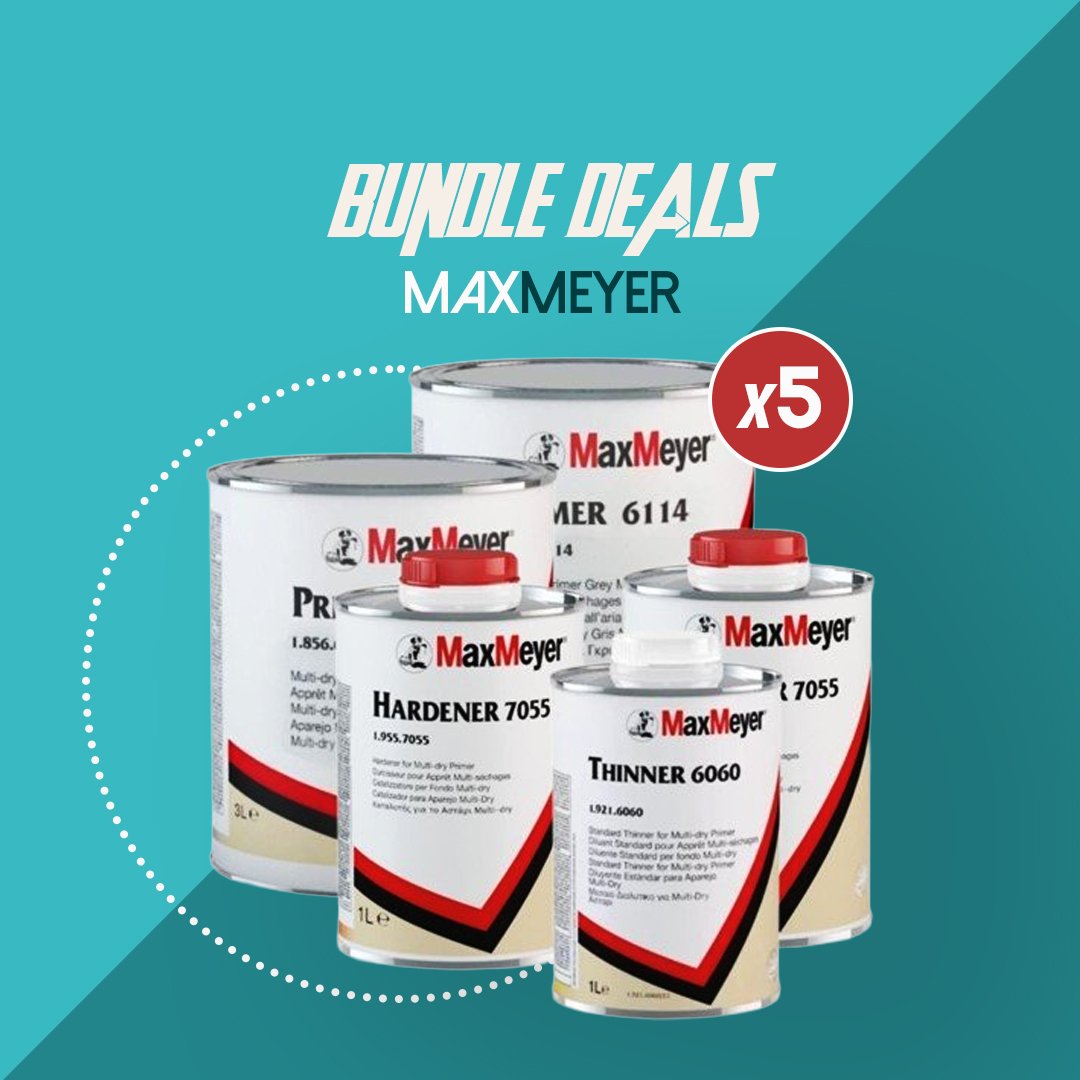 Max Meyer HP Multi-dry Grey Primer M4 6114 9L Bundle